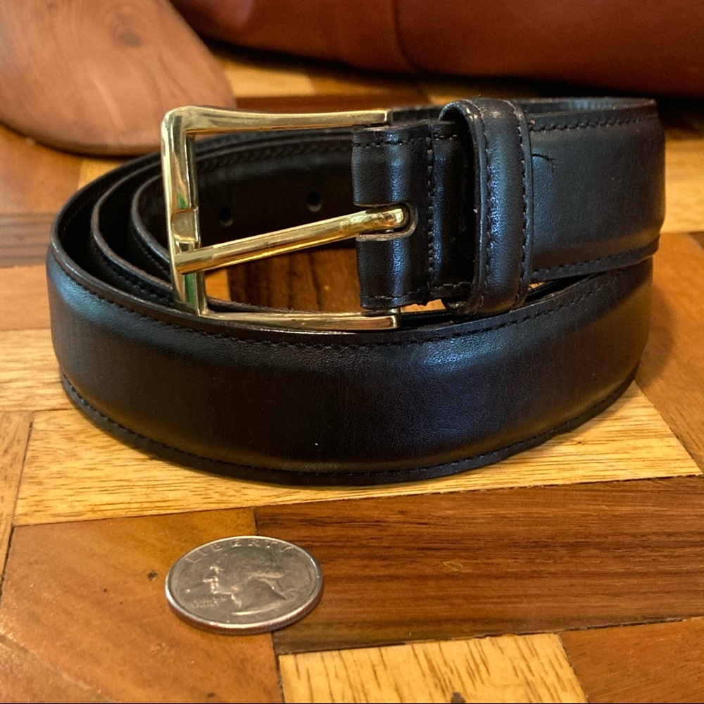 Vintage Black Sierra Leather Belt Sz 38/95